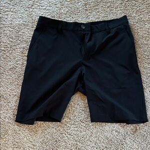 adidas Men's Black Flat Front Shorts